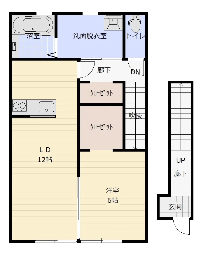 クオンタム筒井Ⅳ A202号室 間取り図