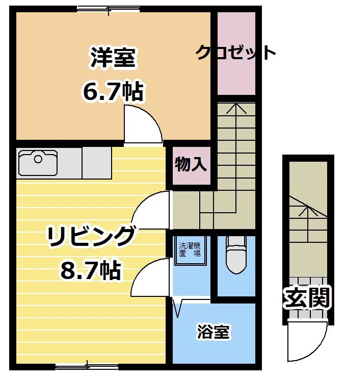 ベルメゾン B205号室 間取り図